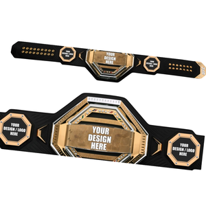 Cinturón de Campeonato Estilo UFC con Detalles en Dorado, Opción de Diseño de Logotipo Personalizado - Product Image 5