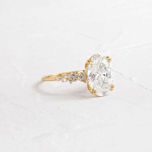 Anillo de Compromiso/Boda Vintage de Diamante Cultivado en Laboratorio IGI, Oro Amarillo de 14k, Unisex, Oro Blanco Fino, Ideal para Aniversarios y Fiestas - Product Image 3