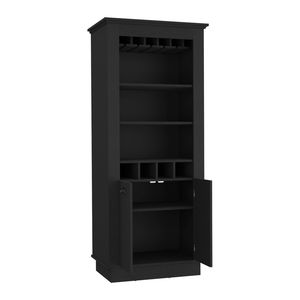 Mobiletto da soggiorno nero Provo, elegante soluzione per riporre oggetti e articoli da bar - Product Image 4