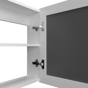 Armadietto Portamedicinali Bianco Hailey per Bagno, Eleganti Specchi da Bagno - Product Image 4