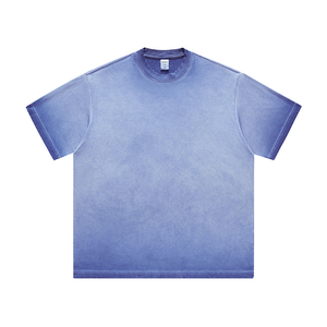 เสื้อยืดคอกลมแขนสั้นผู้ชาย สีเบจ ผ้าฝ้าย ทรงปกติ สไตล์ลำลอง ผ้าเจอร์ซีย์ ย้อมสีพื้น ผ้าถัก - Product Image 5