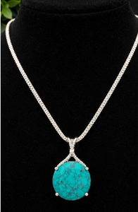 Collar con Colgante de Serpiente Chapado en Oro de Plata 925 con Turquesa, Precio Mayorista, Joyería de Alta Calidad para Boda o Piedra de Nacimiento de Mayo - Product Image 2