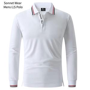 Polo homme uni à manches longues - Product Image 4