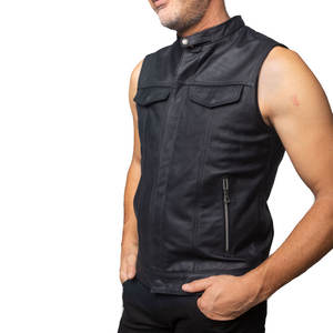 Chaleco de Cuero para Hombre de Alta Calidad, Cómodo y Ligero, Transpirable, con el Último Diseño de Moda, Chaleco de Cuero al por Mayor para Hombre - Product Image 5