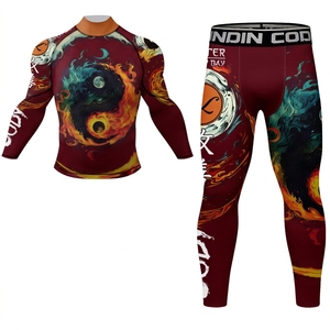 Ensemble de sport pour hommes en caoutchouc anti-irritation : short de MMA, de kick-boxing et de Muay Thai, et ensemble de jogging (chemise et pantalon) - Product Image 5