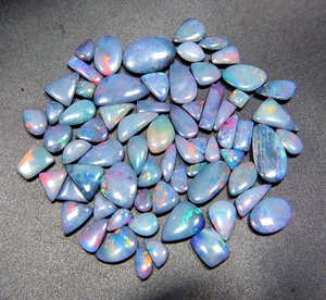 177.00 Carat Australian Opal Doublet Cabochon Natural Multi <b>Fire</b> Opal Loose Gemstones Jewelry Making - Product Image 2