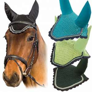 Voiles anti-mouches pour chevaux en polyester durable de haute qualité, design personnalisé, pour la protection sportive en compétition, vente en gros - Product Image 6