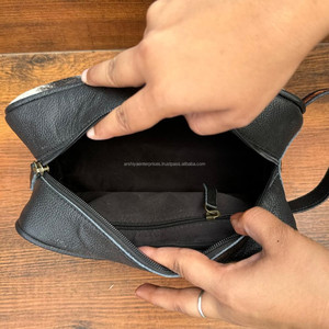 กล่องเก็บเครื่องสำอางหนังวัวสไตล์ตะวันตกแบบใหม่กล่องจัดระเบียบสำหรับห้องน้ำโต๊ะเครื่องแป้ง - Product Image 6