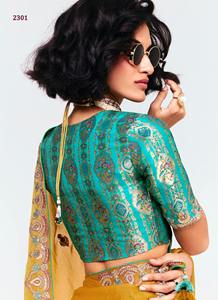 Sari vintage inspiré de Bollywood avec broderies, tenue indienne traditionnelle pour femmes, parfait pour les mariées, les fêtes - Product Image 3