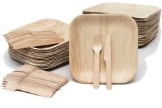 Couteau à gâteau jetable durable pour la restauration de mariage et les banquets, couteau en bois de bouleau de 155 mm pour la restauration alimentaire et les buffets - Product Image 1