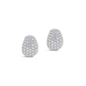 Pendientes de Aro de Oro Blanco Sólido de 18k con Diamante Cultivado en Laboratorio de 1.7cts F/VS Certificado, Diseño Premium Ligero y Cómodo - Product Image 3