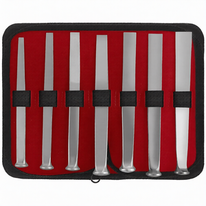 7 Pcs U.S. Pattern Osteotome Kit 618mm Straight Beveled Blades Steel Manual CE Certified Orthopedic Surgical By <b>Blush</b> Surgical - Product Image 1