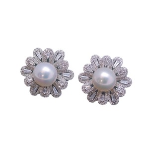 Pendientes de Perlas de Agua Dulce Redondas de 8-9 mm, Plata de Ley S925, con un Brillo Intenso y Pequeñas Imperfecciones, Aretes de Perlas que Realzan el Encanto - Product Image 5