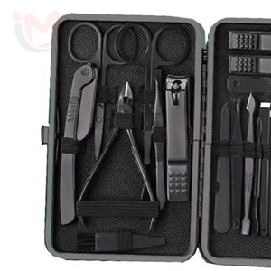 Original Factory IMANS ENTERPRISES IE-MP-0024 18 1 Stainless Steel Luxurious <b>Nail</b> Clipper Set Professional Portable Manicure - Product Image 3
