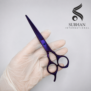 Tijeras de Barbero de Alta Calidad, Tijeras para Cortar Cabello de Acero Inoxidable Color Morado, Tijeras Manuales para el Cuidado del Cabello, con Logotipo Personalizado - Product Image 3