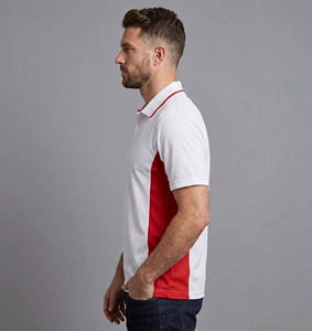 High Quality Men's White Red Contrast for <b>Shirt</b> Turn Collar Short Sleeve Front <b>Flame</b> Logo Regular Fit Casual Breathable Knitted - Product Image 2