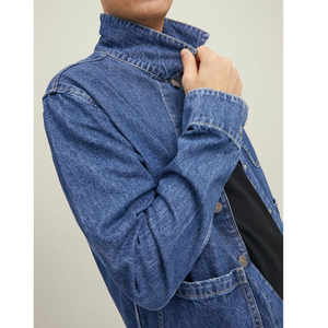 Veste en jean pour homme en coton de haute qualité, style streetwear, avec logo frontal, personnalisable OEM, pour l'hiver - Product Image 6