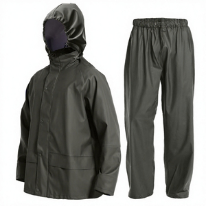 SELF INDUSTRIES Men's <b>Waterproof</b> Windproof Breathable Wool/Polyester Safari Jacket Stand Collar Wool Liner Single Button Closure - Product Image 1