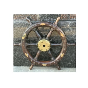 Wooden <b>Ship</b> <b>Wheel</b> Ocean Harbor Landmark Created to Enhance Coastal Decor with Graceful Maritime Inspired Presentation - Product Image 6