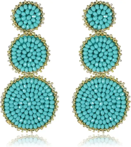 Boucles d'oreilles clous multicolores faites à la main, élégantes, style tribal, pour femme, idéales pour les fêtes, festivals et mariages - Product Image 5