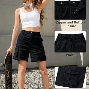 Nuevo diseño profesional de moda Irregular mujeres pantalones cortos Casual Streetwear señora cómodo transpirable Cargo Pocket Shorts - Product Image 2
