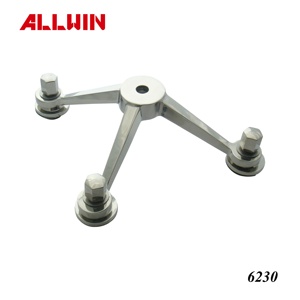 ข้อต่อเหล็กสแตนเลสแบบติดตั้งบนเสา 1 ทาง สำหรับราวจับ - Product Image 5