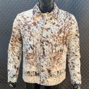 Blouson aviateur unisexe élégant en cuir véritable camouflage, en peau de vache véritable, imperméable et coupe-vent, idéal pour la conduite printanière - Product Image 1