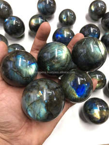 Boule de cristal Labradorite naturelle sculptée Reiki pierre précieuse de guérison taux de vente entier méditation mascotte décorative Feng Shui - Product Image 2