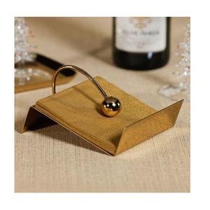 Wholesale Metal Napkin Holder Gold Color Restaurant Napkin Holder Stainless Steel Napkin Box - Product Image 1