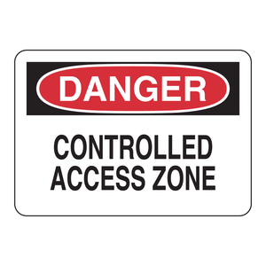 Panneau de signalisation de zone à accès contrôlé - Panneau de signalisation routière pliable pour les zones industrielles, les laboratoires et les chantiers de construction - Product Image 2