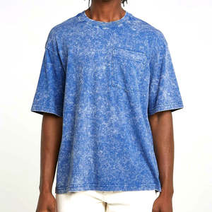 T-shirt décontracté pour homme en toile 100% coton, coupe ample, imprimé, anti-plis, respirant, délavé à l'acide, qualité supérieure, dernière collection - Product Image 2