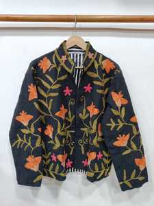 Chaqueta de algodón bordada Suzani del fabricante, ropa exterior étnica colorida, chaqueta étnica de algodón para fiestas, chaqueta bomber Suzani. - Product Image 2