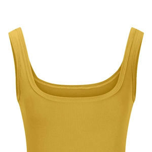 Camiseta sin Mangas Acanalada para Mujer TRENDION APPARELS, Algodón Suave y Elástico, Corte Ajustado, Transpirable, Ecológica, de Secado Rápido - Product Image 6