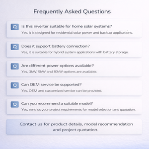 Convertisseur <span class=keywords><strong>solaire</strong></span> hybride haute efficacité 3kW 5kW 10kW |   Système <span class=keywords><strong>solaire</strong></span> intelligent MPPT hors réseau et sur réseau pour l'énergie <span class=keywords><strong>solaire</strong></span> domestique - Product Image 6
