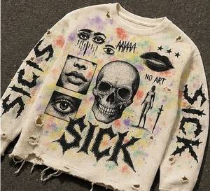 Sudadera con Capucha para Hombre con Estampado de Calavera Gótica, Corte Regular, 100% Algodón, Transpirable, Fabricante de Sudaderas con Capucha - Product Image 4