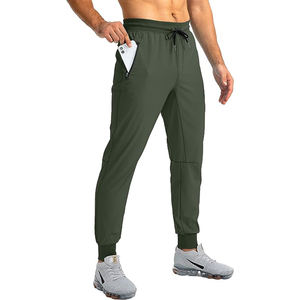 Pantalones casuales de corte moderno para hombre, pantalones deportivos transpirables de tejido elástico con cordón, pantalones casuales elásticos con cintura con cordón - Product Image 2