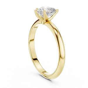 Anillo Solitario de Diamante Cultivado en Laboratorio con Corte Esmeralda de 1ct, con Garra Aplastada y Borde de Cuchilla, en Oro Personalizado, Joyería de Compromiso para Uso Diario - Product Image 4