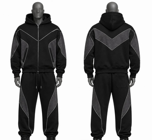 Private Label Hooded Solid Men's <b>Jogging</b> Tracksuit Set Eco-Friendly Quick Dry Travel Sweatsuit US S/M/L/XL Wholesale Rate - Product Image 2