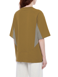 Camiseta de Manga Corta con Cuello Redondo para Hombre, Corte Holgado, Bloques de Color en Contraste, 100% Algodón, Tejido de Punto, Secado Rápido, 240g - Product Image 3