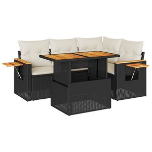 Ensemble de canapés de jardin noirs - Product Image 2