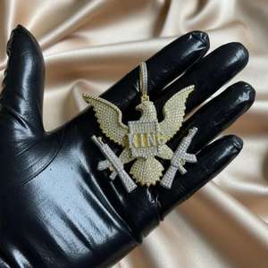 จี้นกฮูกประดับเพชรโมอิสซาไนต์ เงินแท้ 925 ชุบทอง 18K ดีไซน์หรูหราแบบกรงเล็บ  งานสั่งทำพิเศษ - Product Image 1