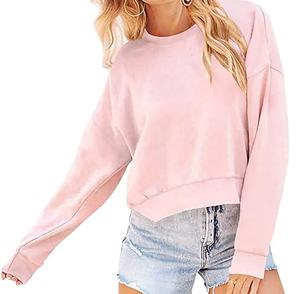 Venta al por mayor OEM logotipo personalizado manga larga Mujer personalizado sólido moda desgaste mujeres sudadera para prendas de vestir para la venta - Product Image 4