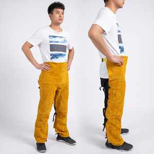 Pantalon de protection robuste en cuir de vachette, antistatique, résistant à la chaleur (500°C-1000°C), protection contre les vapeurs, pour la soudure - Product Image 6