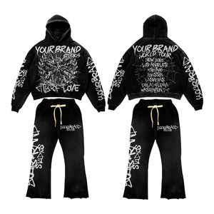 Conjunto de Chándal Personalizado de Invierno Ecológico para Hombre, Pantalones Anchos de Peso Medio y Sudadera con Capucha, Conjunto Deportivo Unisex - Product Image 2