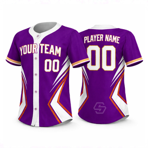 Maillot de baseball personnalisé en gros, impression par sublimation, logo personnalisé, unisexe adulte, séchage rapide, évacuation de l'humidité, maille respirante, manches courtes - Product Image 5