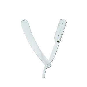 Rasoir droit professionnel pour hommes, argenté, acier haute teneur en carbone de qualité supérieure, lames à bord simple remplaçables UBI UBI-1521-1 - Product Image 1
