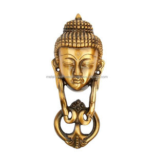 High Quality Pure Brass Buddha Head <b>Door</b> Knocker for Home Hotel or Villa Screw Installation Wholesale Selling - Product Image 1