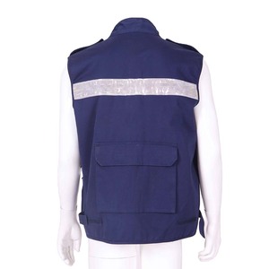 Chaleco de seguridad con cremallera de buena calidad, tela de poliéster, bolsillos frontales modernos, chaleco de seguridad de aspecto clásico - Product Image 2