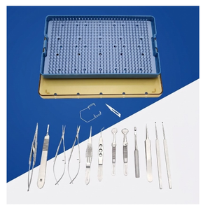 Kit de Procedimientos Quirúrgicos para Consultorio, 15 Piezas, Bandeja de Esterilización, Instrumentos Oftálmicos Reutilizables de Acero Inoxidable, Manual, Clase II, CE - Product Image 2