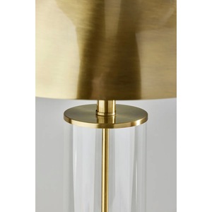 High Quality Brass <b>Table</b> <b>Lamp</b> with Heavy Round <b>Base</b>, Elegant Nightstand Lighting - Product Image 5